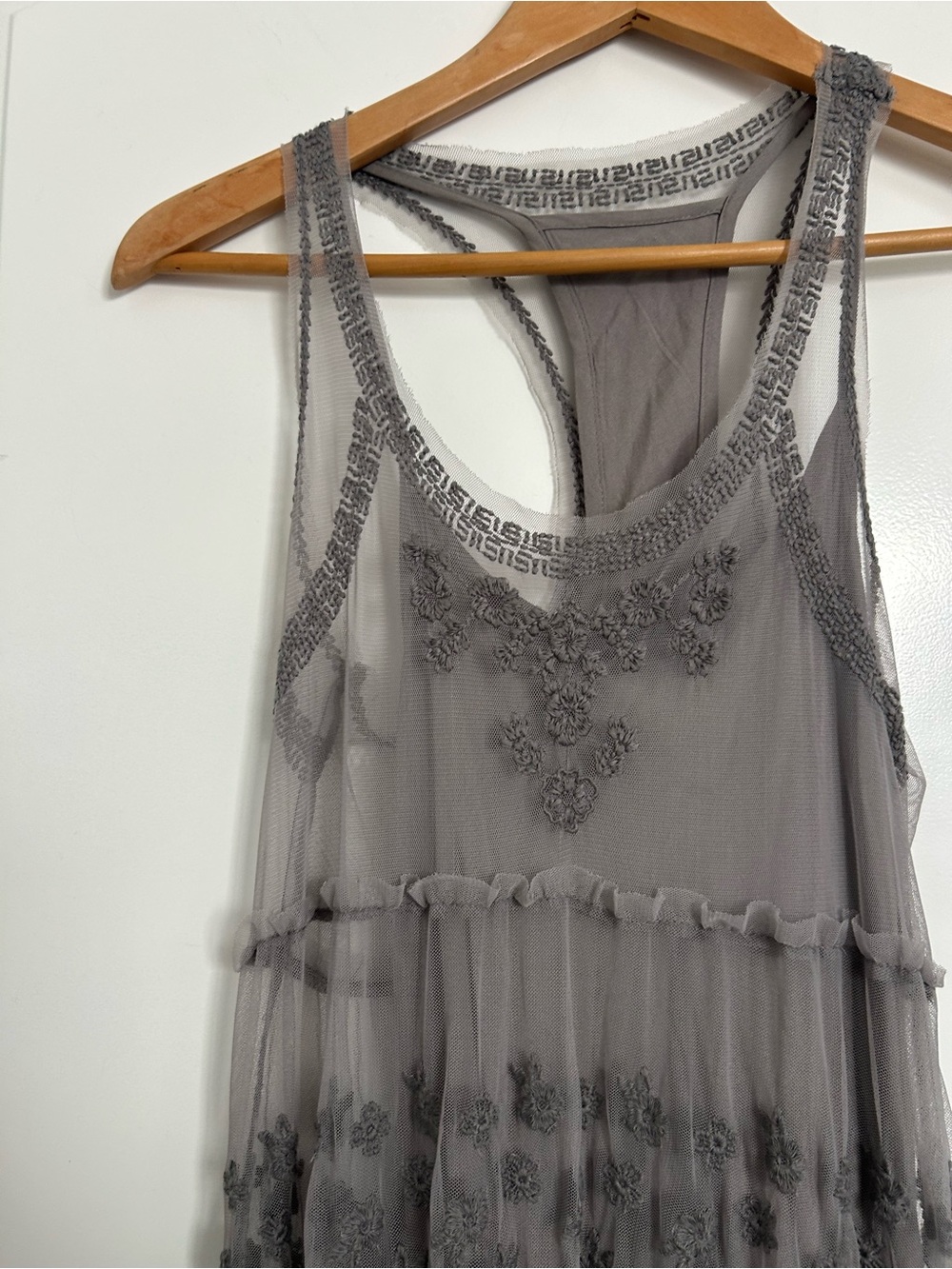 Abercrombie & Fitch Lace Tiered Maxi Dress Size S Boho Shabby Chic 90s Fairy y2k - Picture 10 of 12